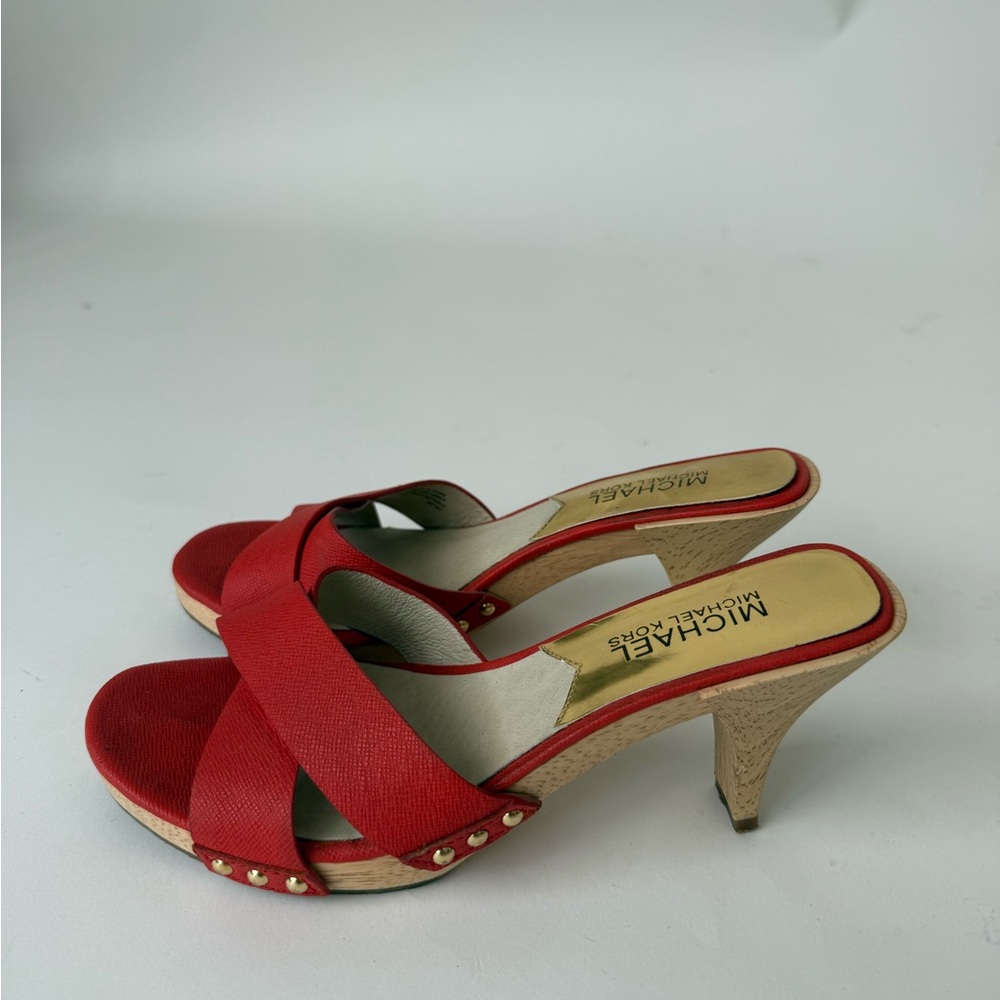 MICHAEL Michael Kors Crisscross Mule Heels